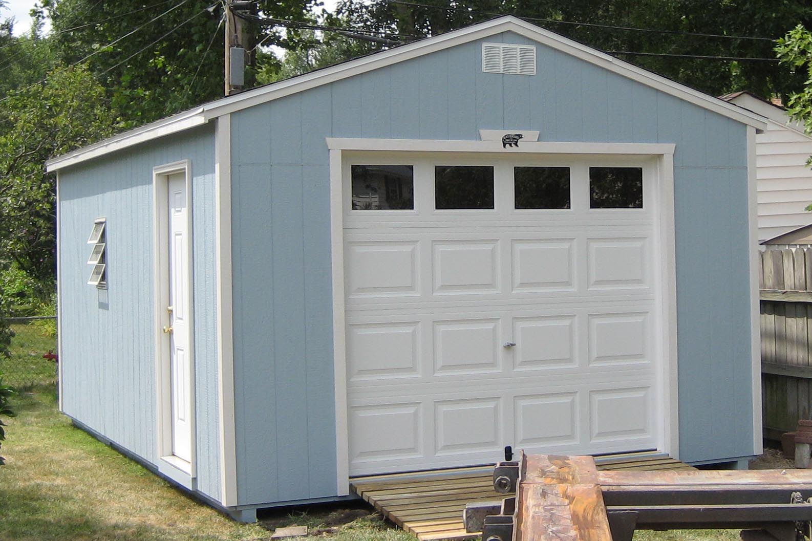 14x28 Garage with Garage Door